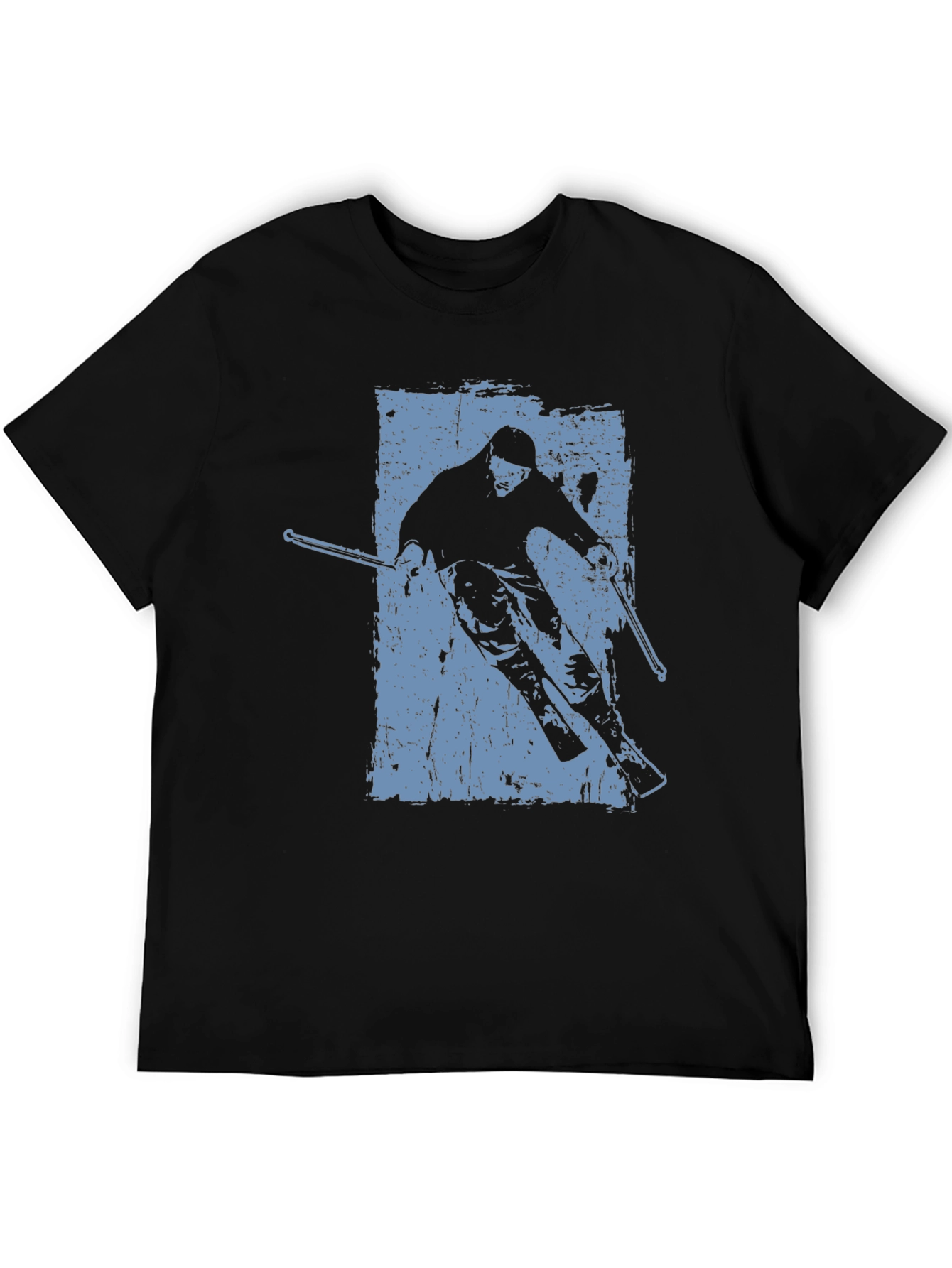 Vintage Skiing Graphic T-Shirt - Black