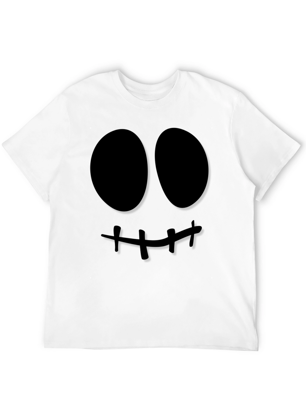 Spooky Face Graphic Tee - Halloween Style