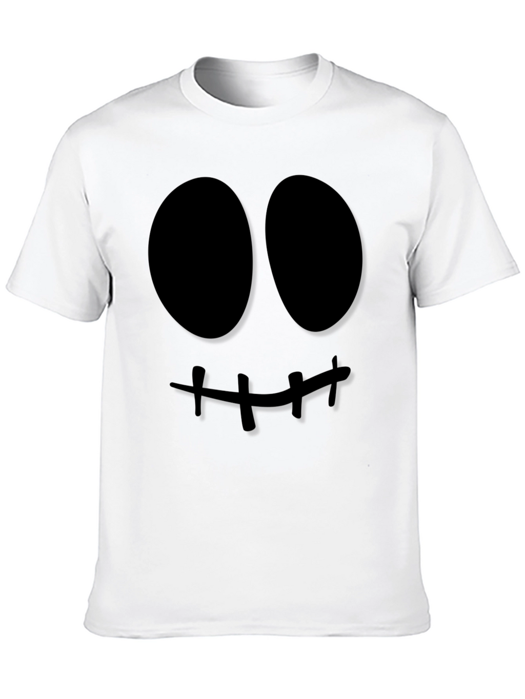 Spooky Face Graphic Tee - Halloween Style