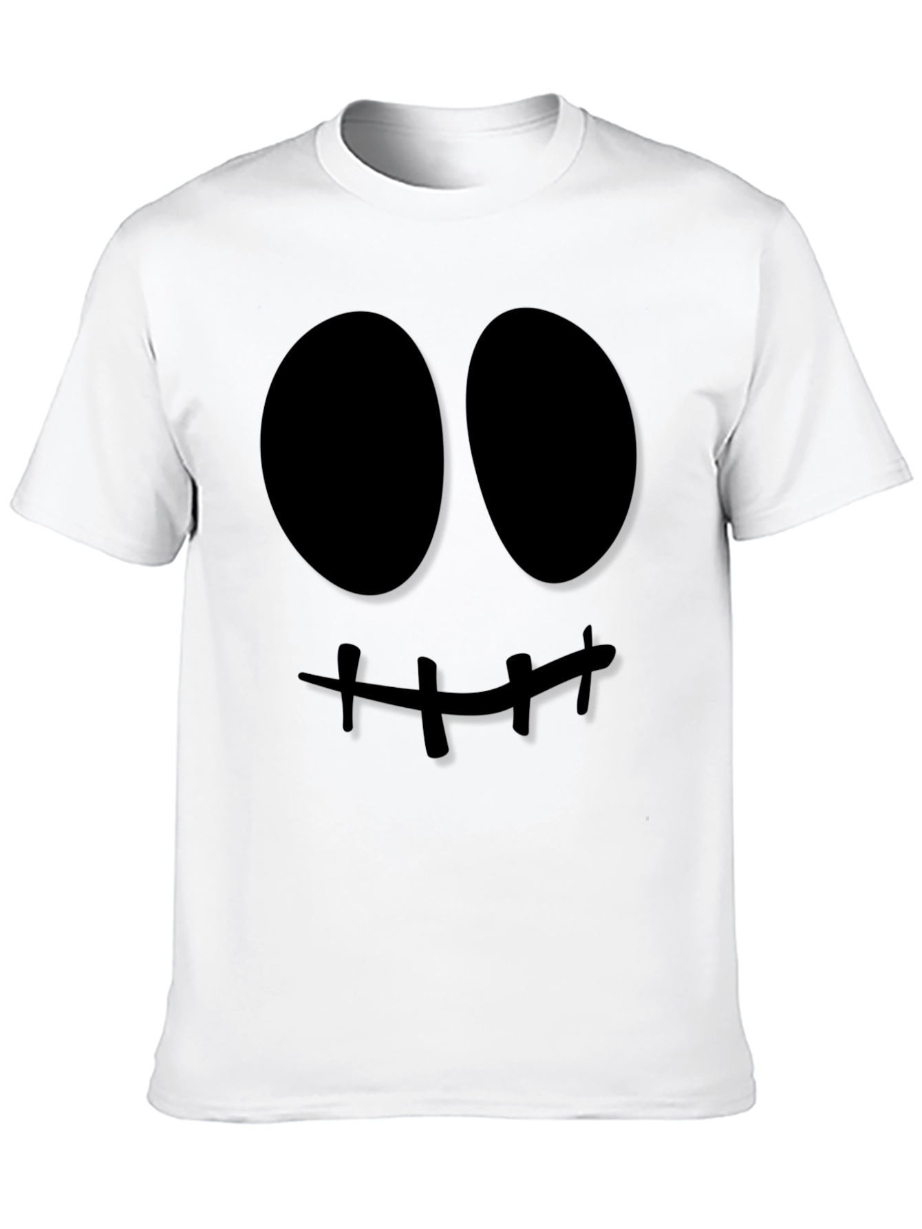 Spooky Face Graphic Tee - Halloween Style