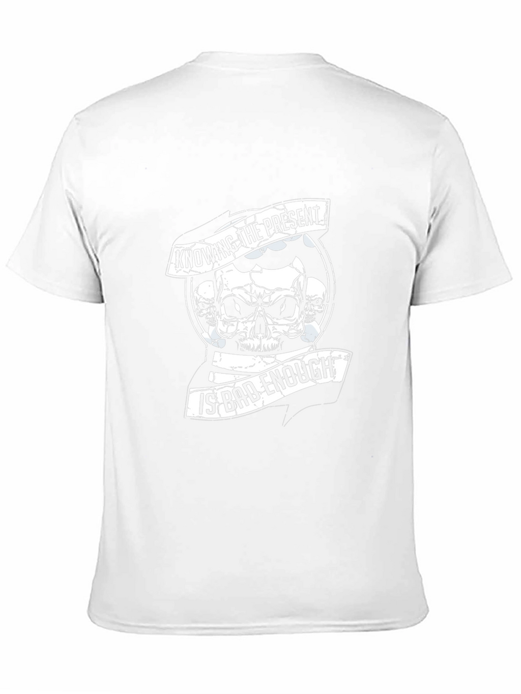 Knowing The Present Skull Graphic T-Shirt