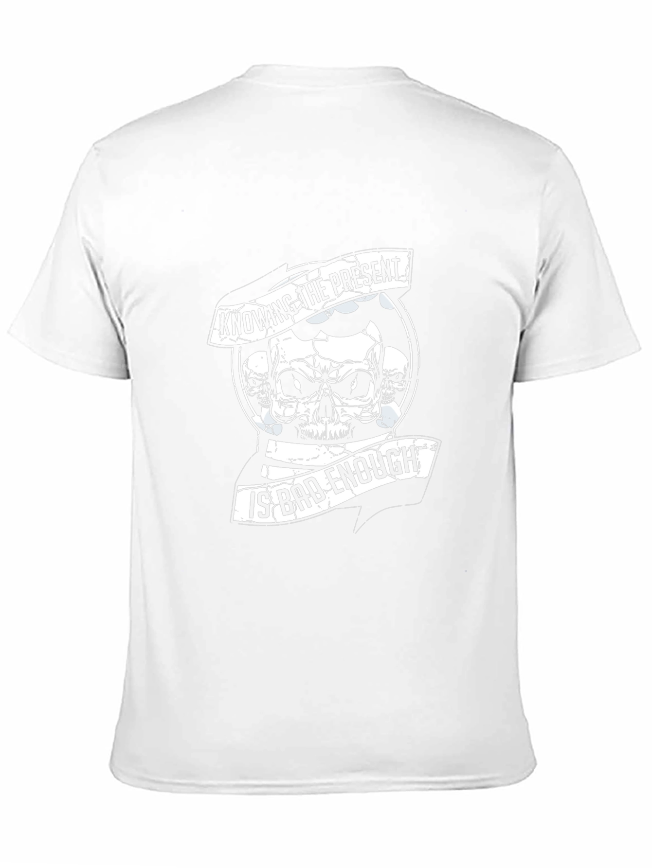 Knowing The Present Skull Graphic T-Shirt