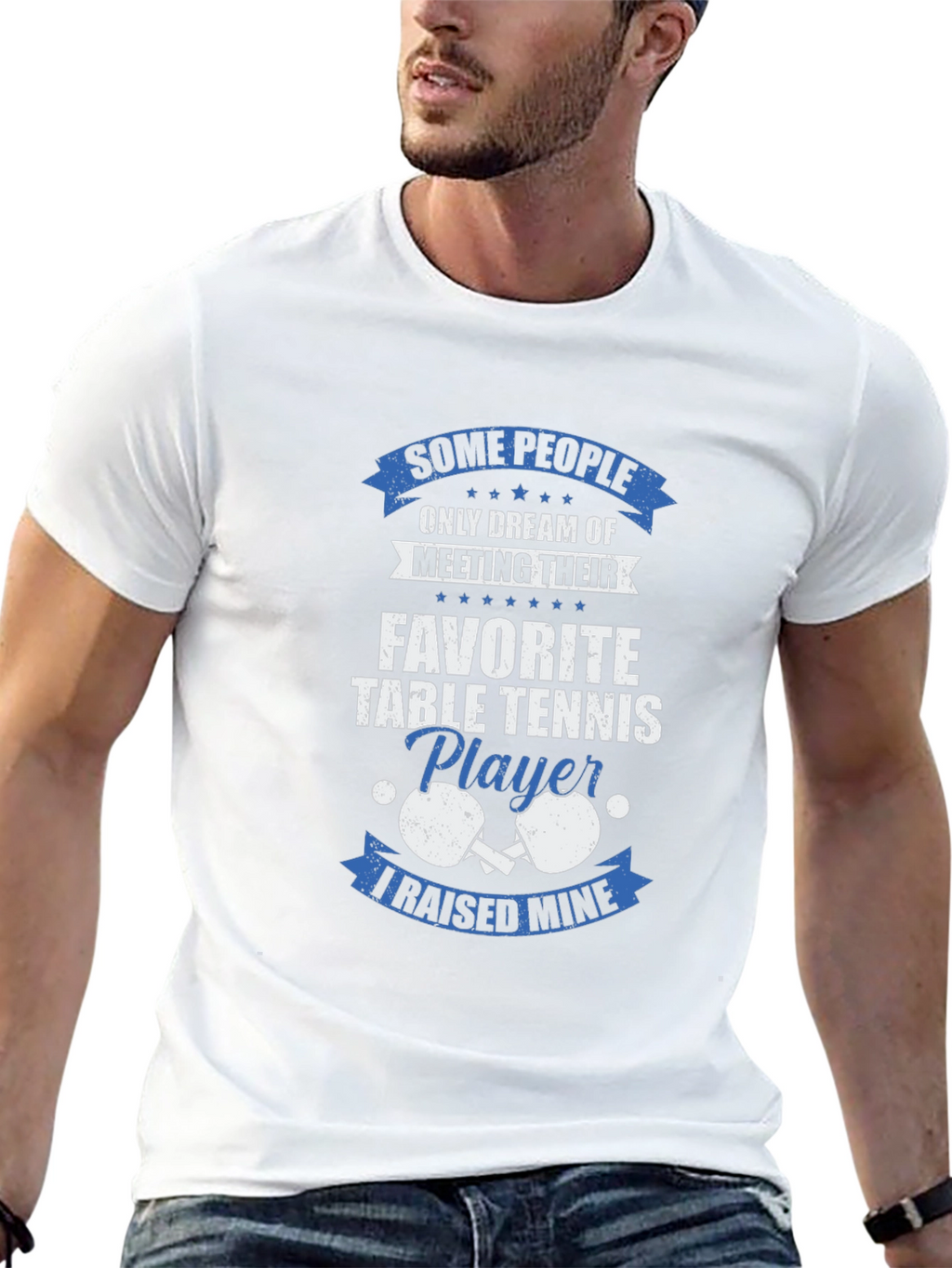 Table Tennis Player T-Shirt - Raised Mine