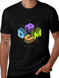 DRUM Graphic Tee - Black Cotton Casual T-Shirt