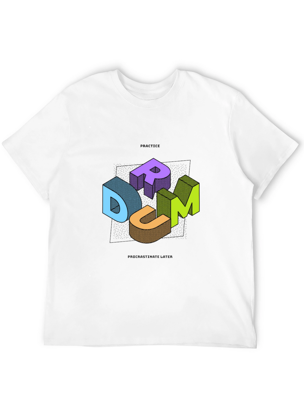 DRUM Graphic Tee - Black Cotton Casual T-Shirt