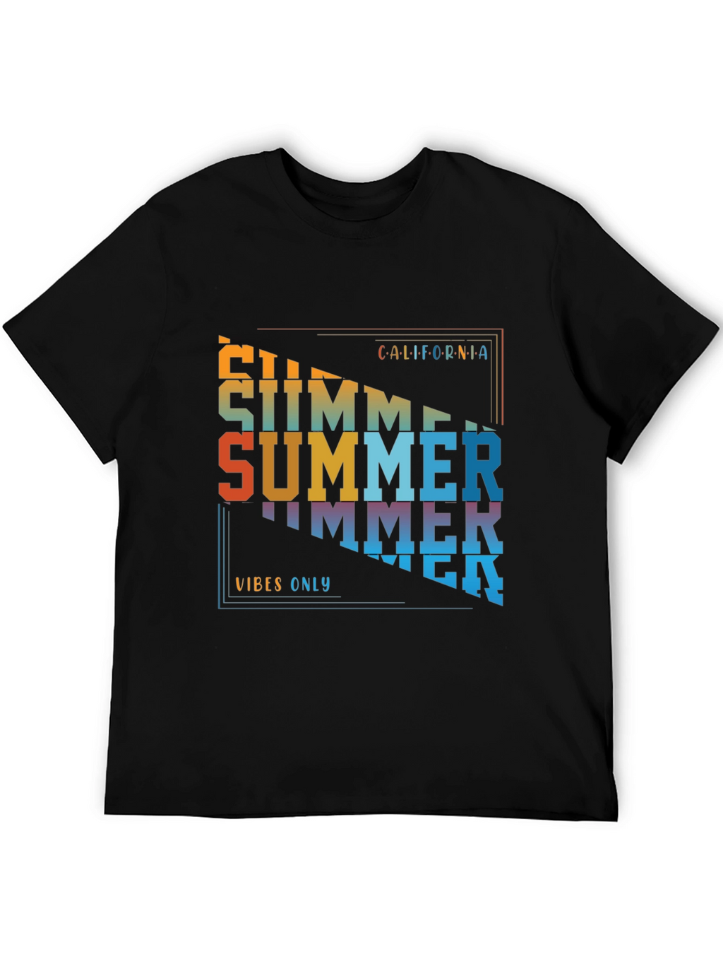 Summer Vibes Graphic Tee - Black