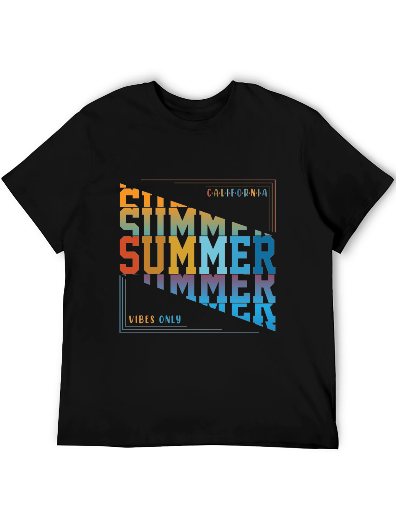 Summer Vibes Graphic Tee - Black
