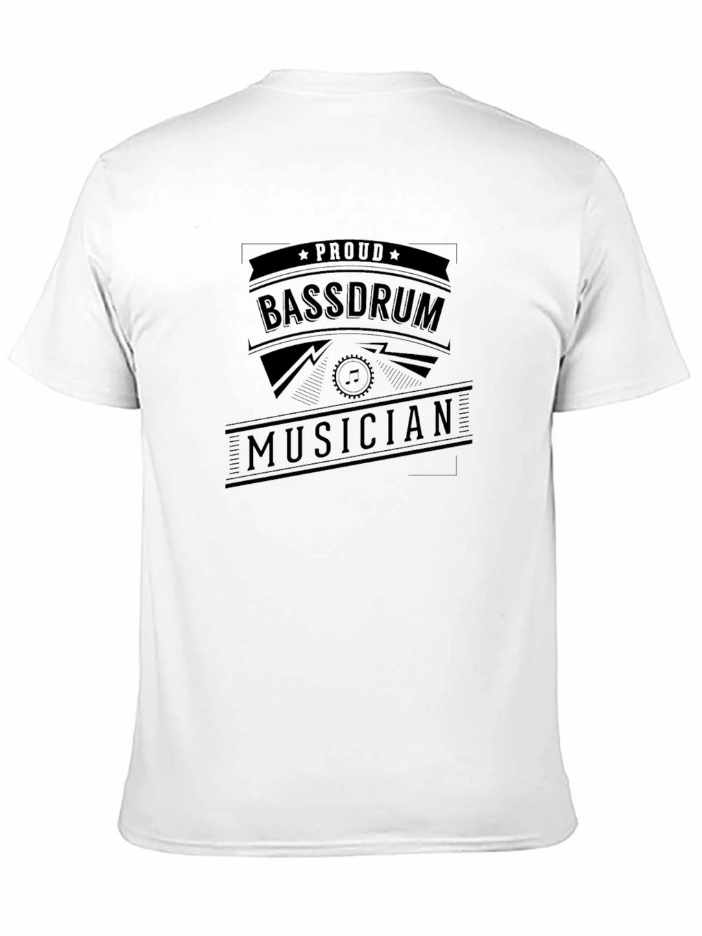 Proud Bassdrum Musician Black T-Shirt