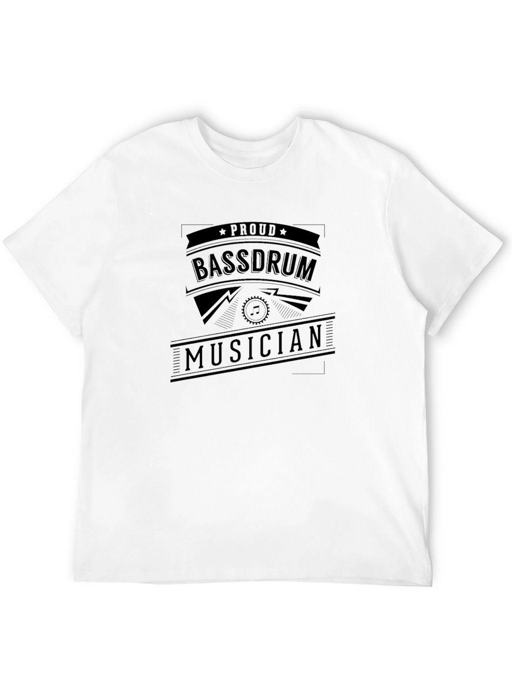 Proud Bassdrum Musician Black T-Shirt