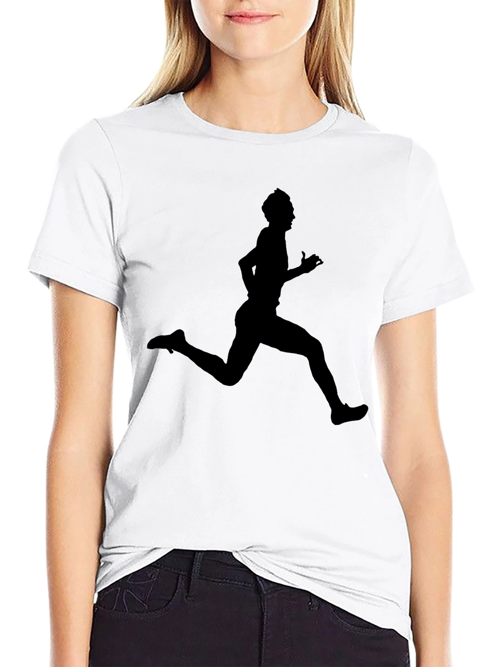 Running Man Graphic Black T-Shirt