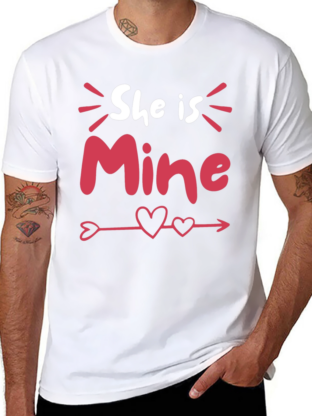She Is Mine Valentines Day T-Shirt