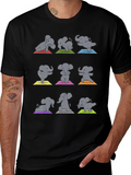 Elephant Yoga Black Graphic Tee