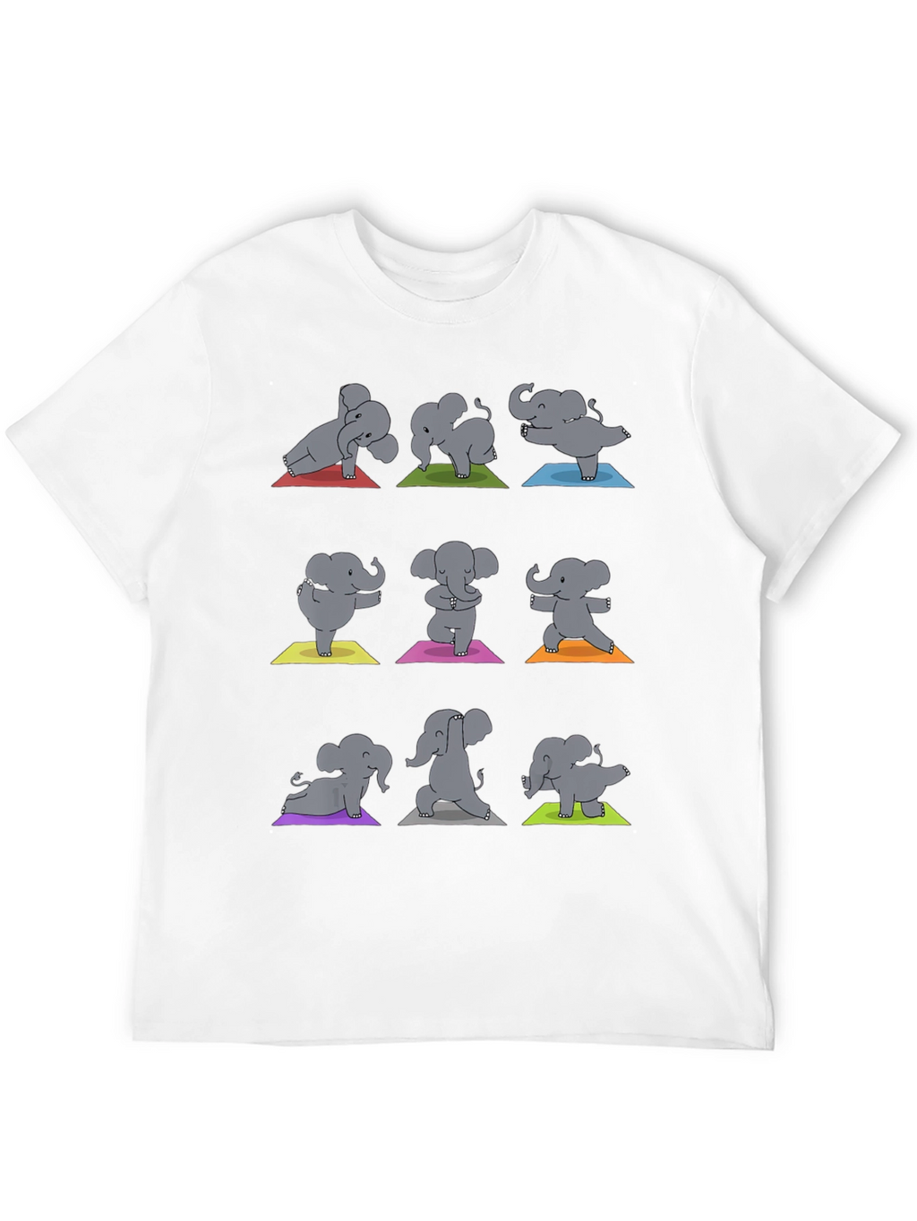 Elephant Yoga Black Graphic Tee