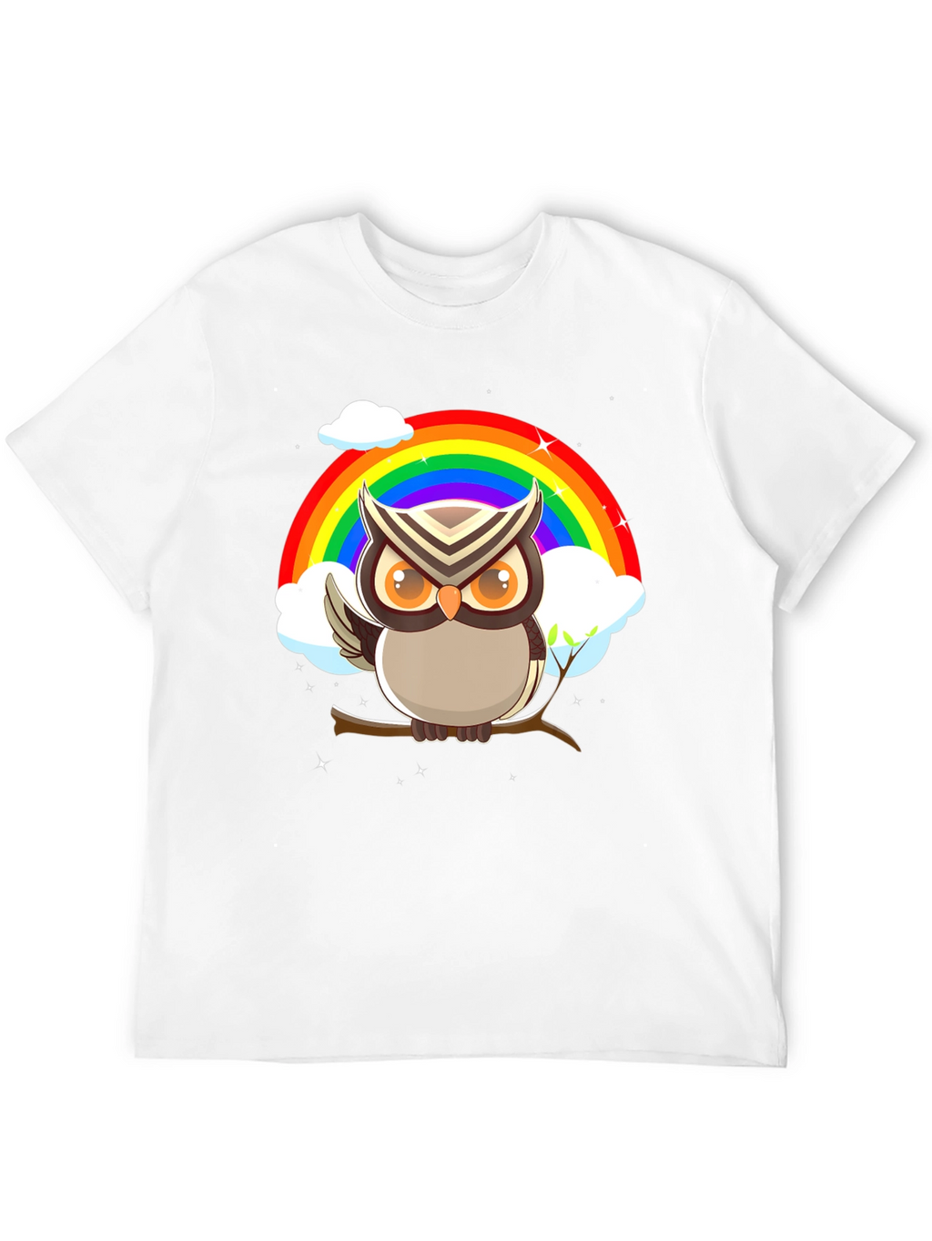 Owl Rainbow Graphic Tee - Stylish & Unique Design