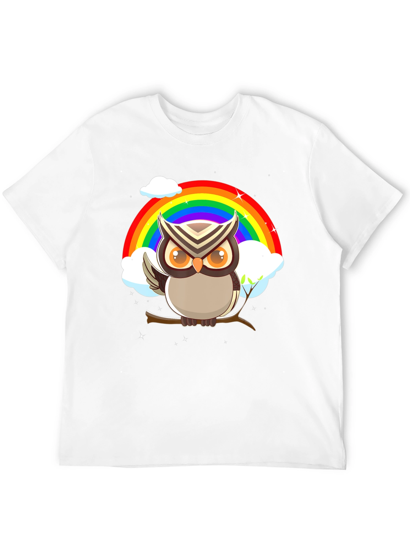 Owl Rainbow Graphic Tee - Stylish & Unique Design