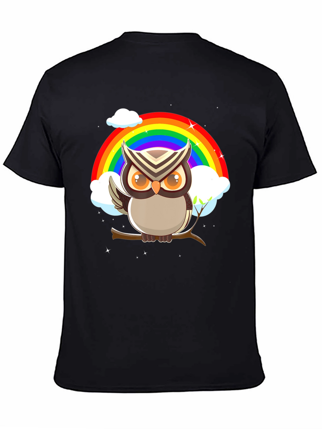 Owl Rainbow Graphic Tee - Stylish & Unique Design