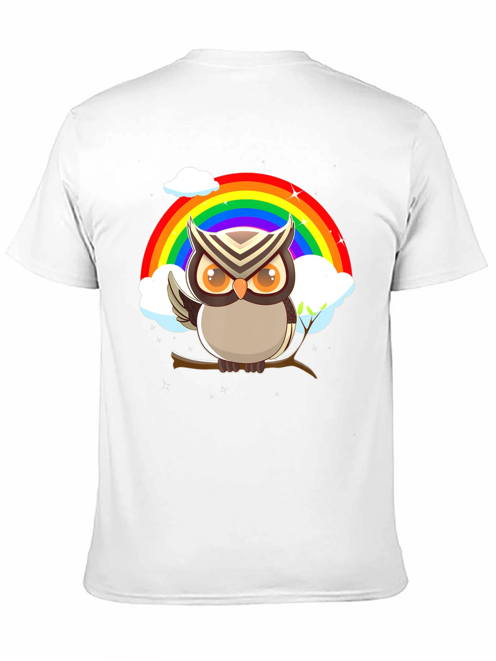 Owl Rainbow Graphic Tee - Stylish & Unique Design