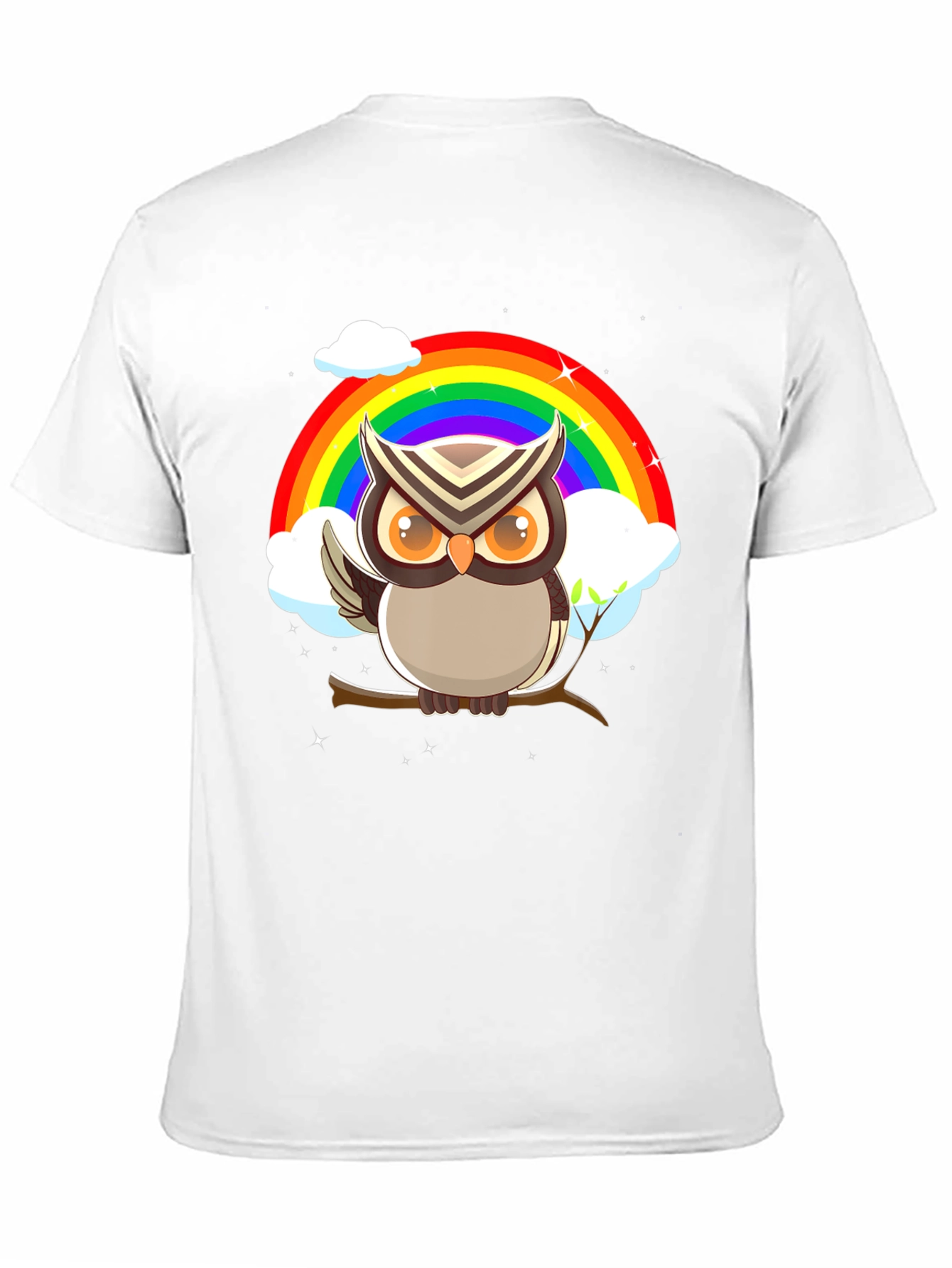 Owl Rainbow Graphic Tee - Stylish & Unique Design