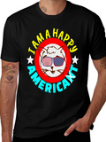 Happy American Cat T-Shirt
