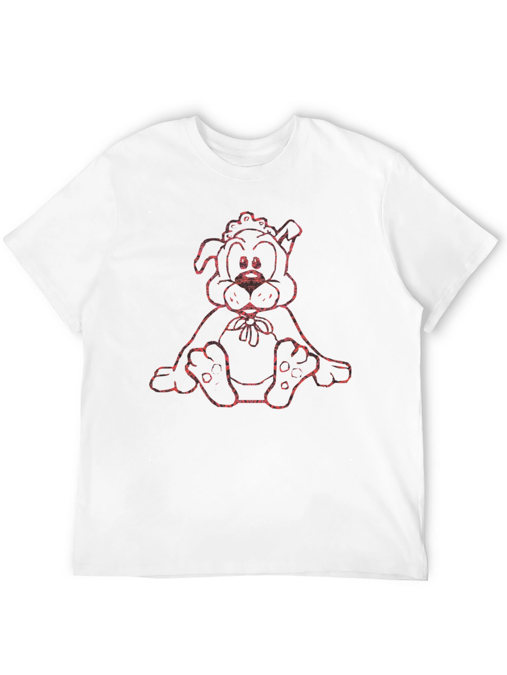 Cute Cartoon Dog Graphic T-Shirt - Black