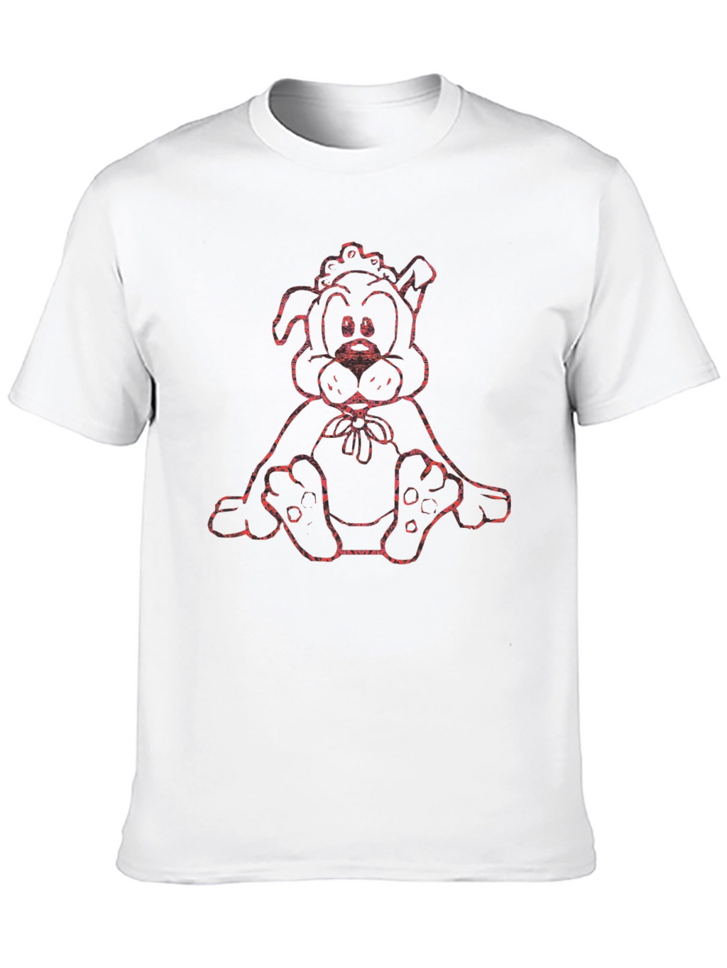 Cute Cartoon Dog Graphic T-Shirt - Black