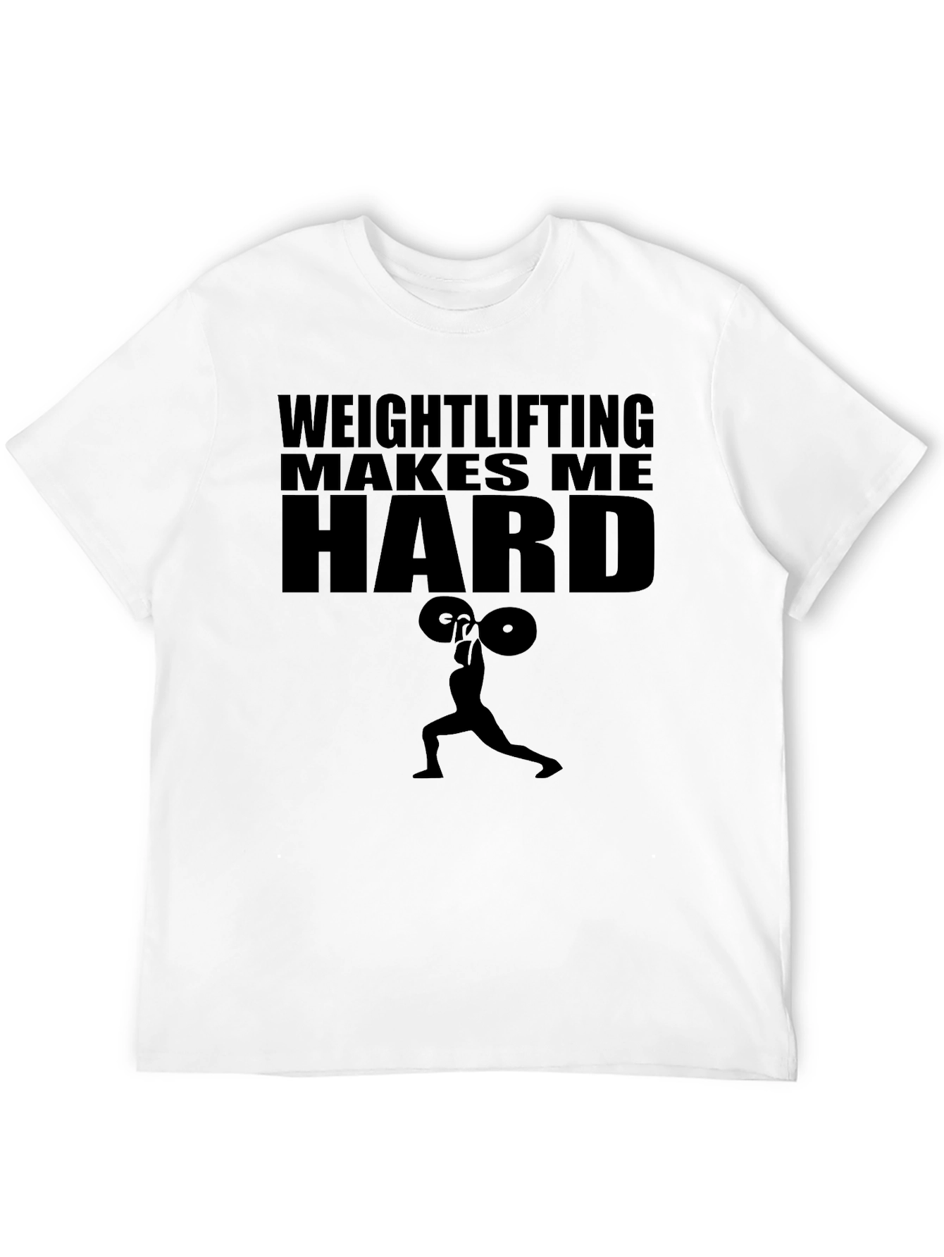 Weightlifting Makes Me Hard Mens Black T-Shirt