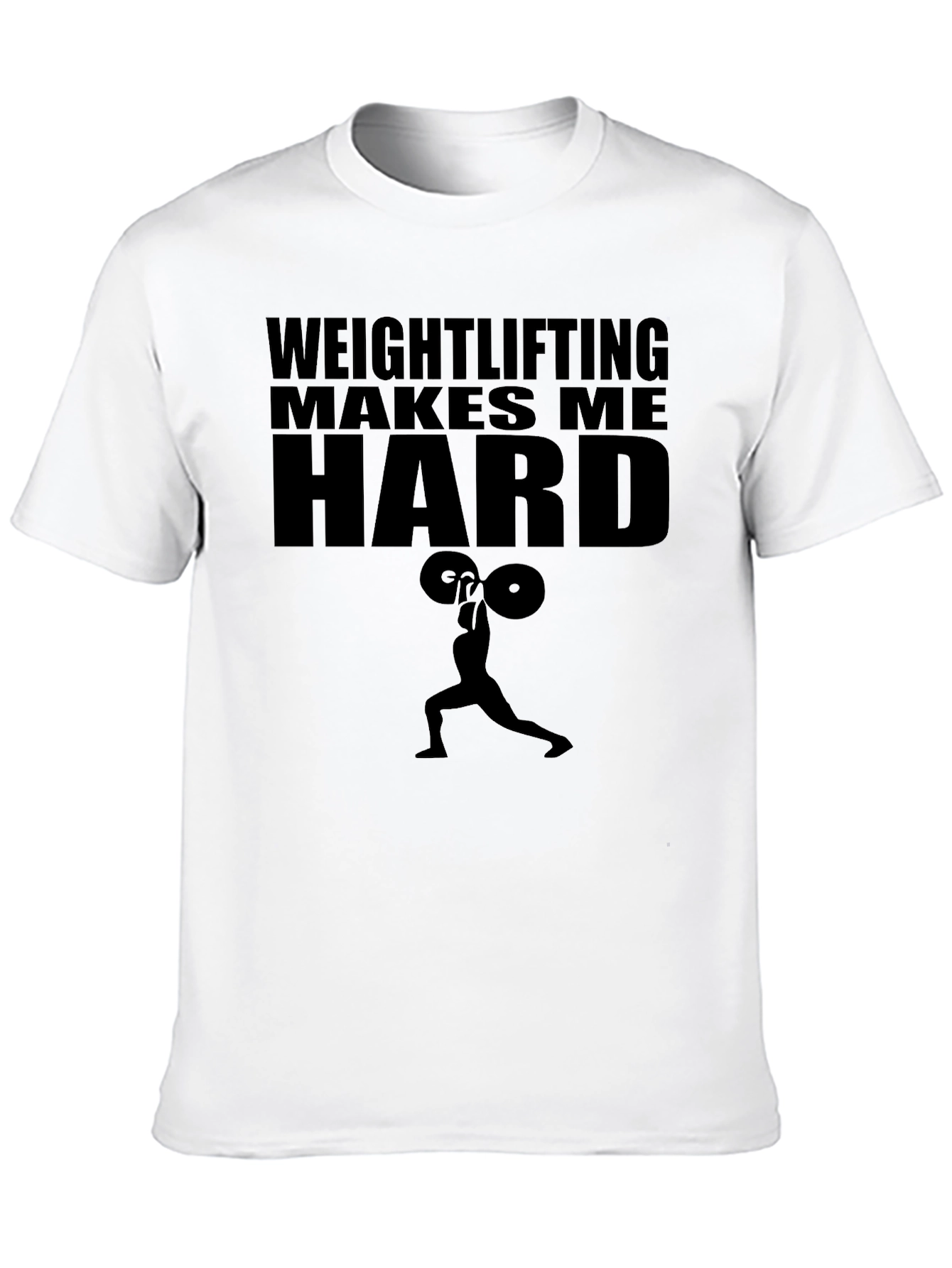 Weightlifting Makes Me Hard Mens Black T-Shirt