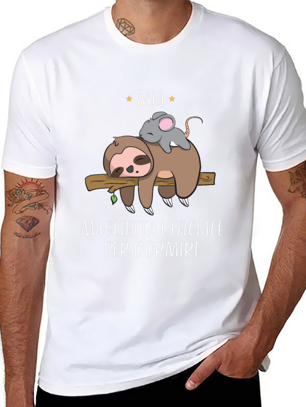Funny Sloth & Mouse Mia Sleep Shirt