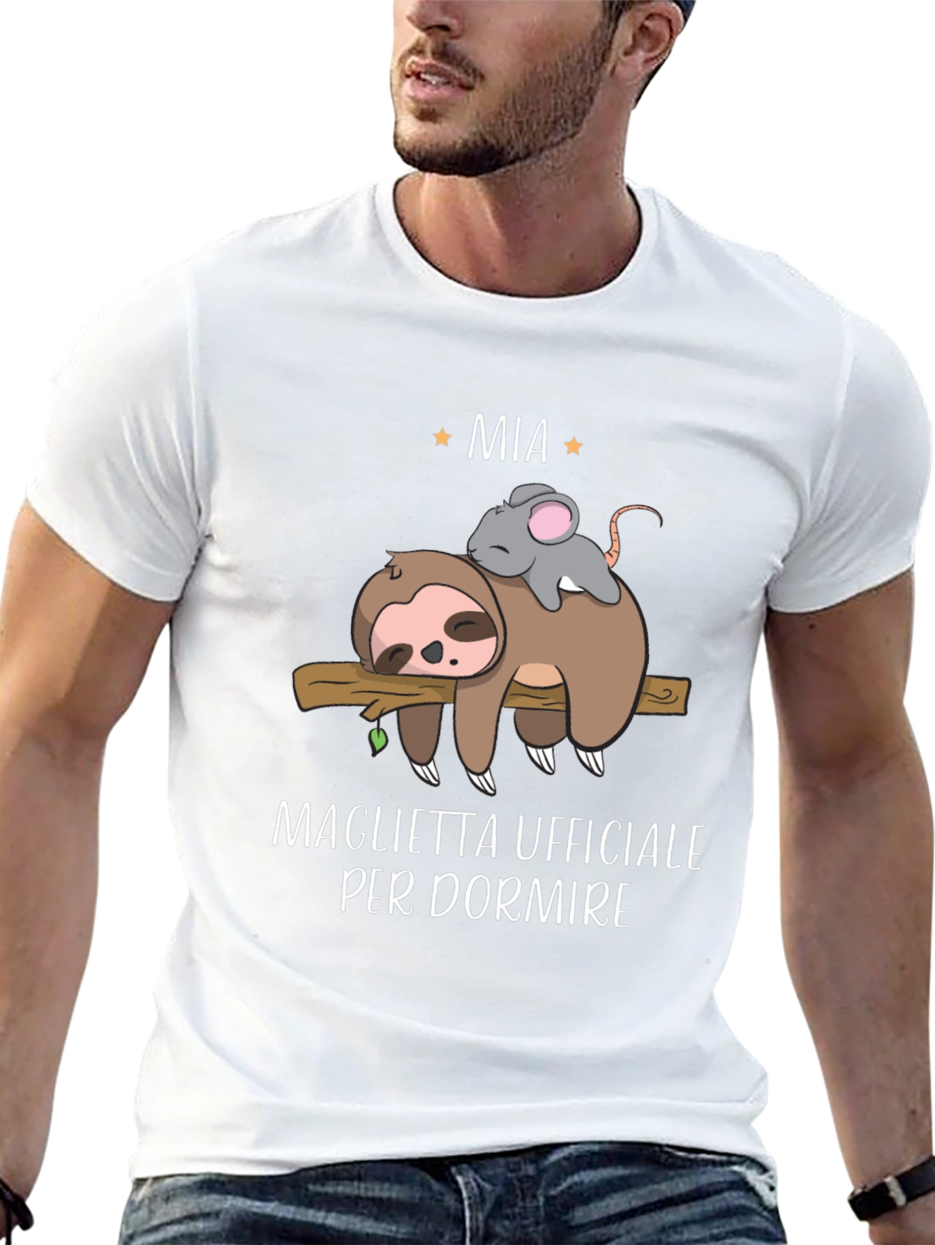 Funny Sloth & Mouse Mia Sleep Shirt