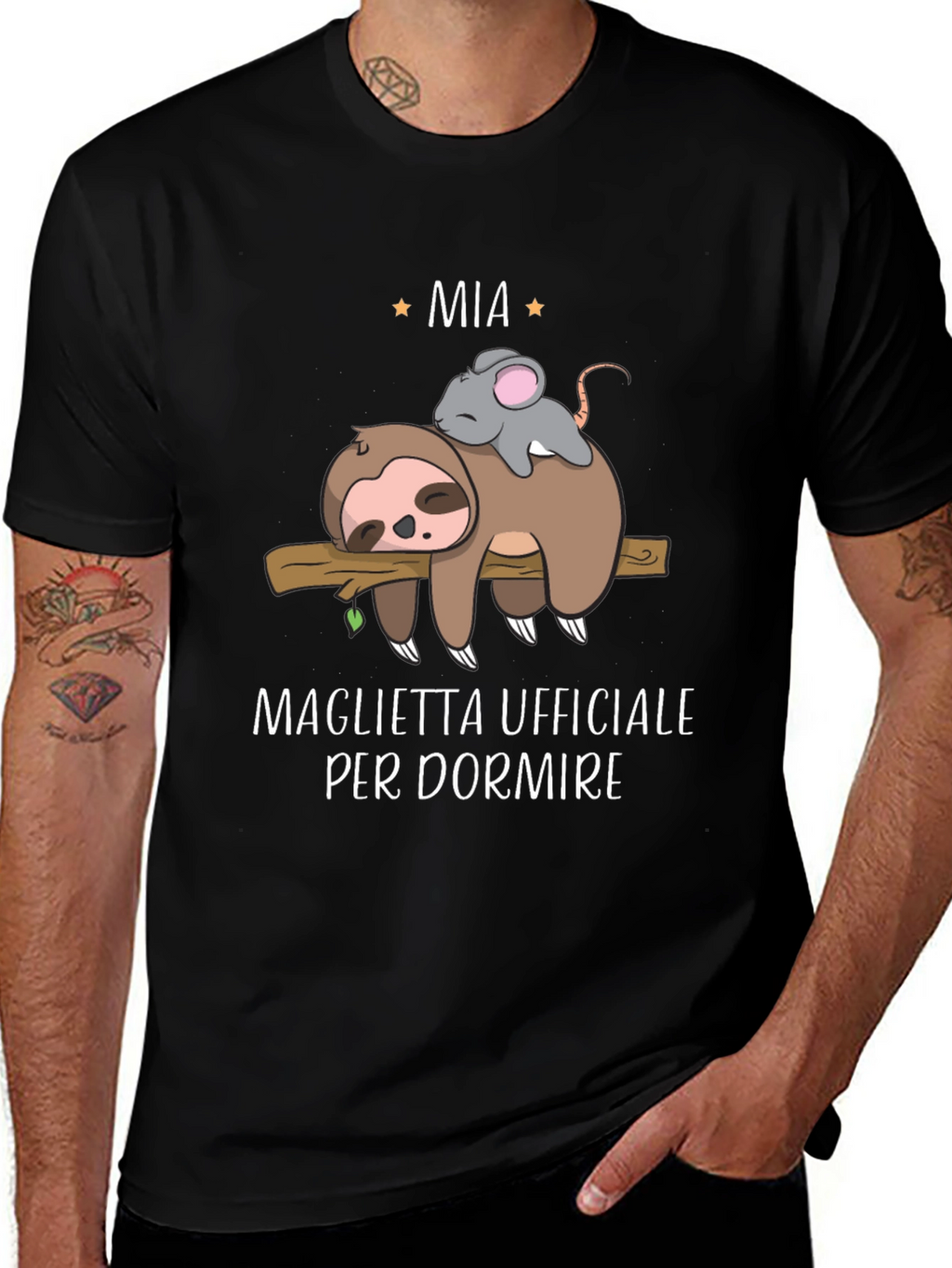 Funny Sloth & Mouse Mia Sleep Shirt