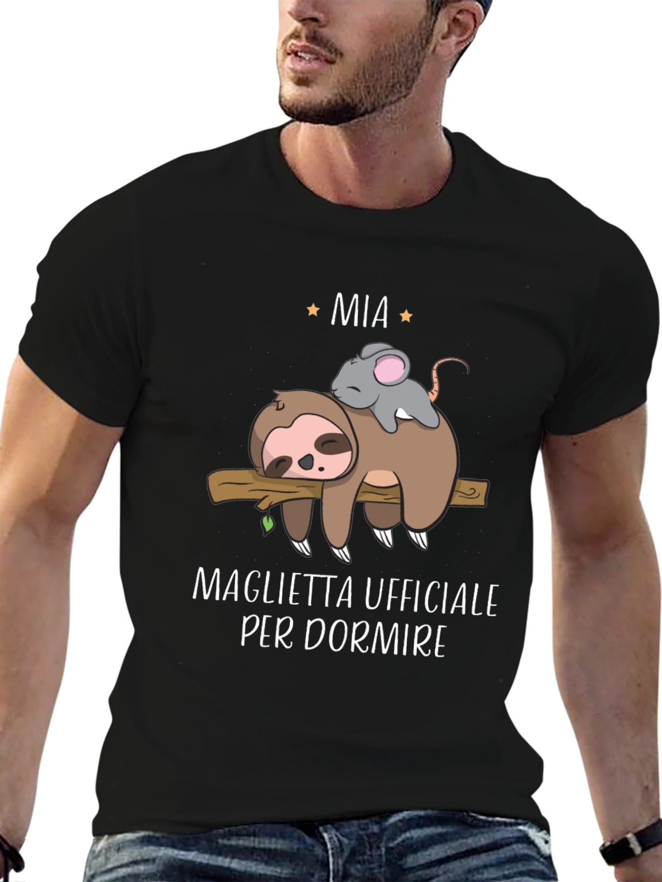 Funny Sloth & Mouse Mia Sleep Shirt