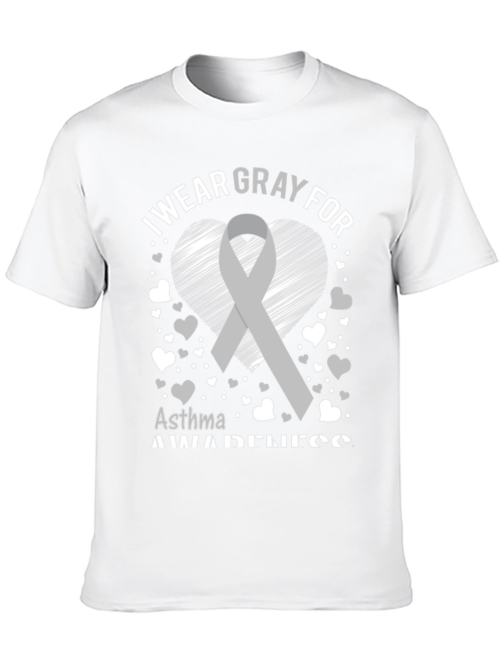 Gray Asthma Awareness T-Shirt
