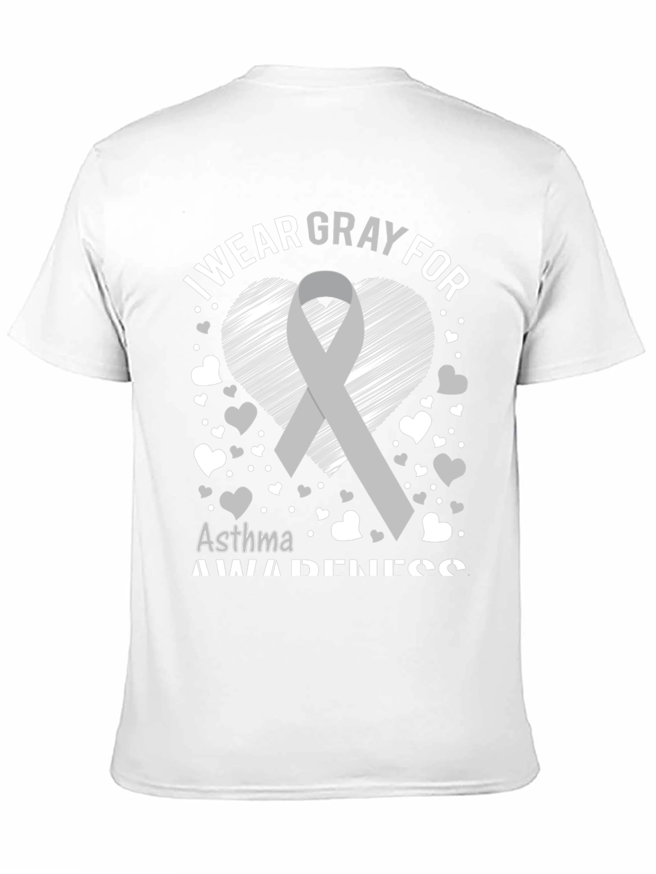 Gray Asthma Awareness T-Shirt