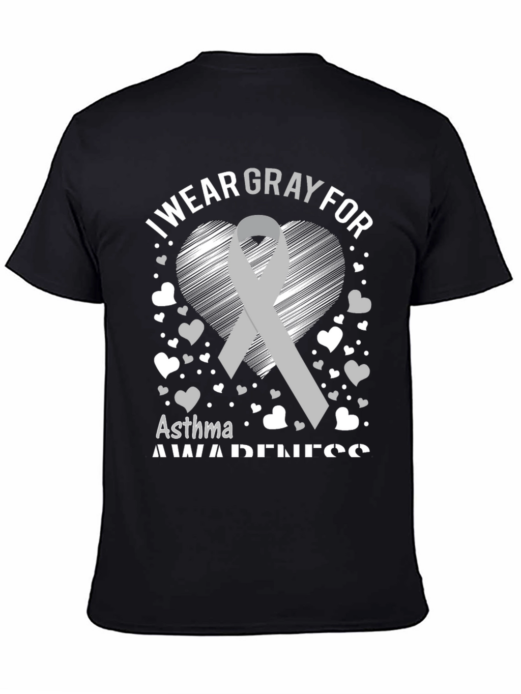 Gray Asthma Awareness T-Shirt