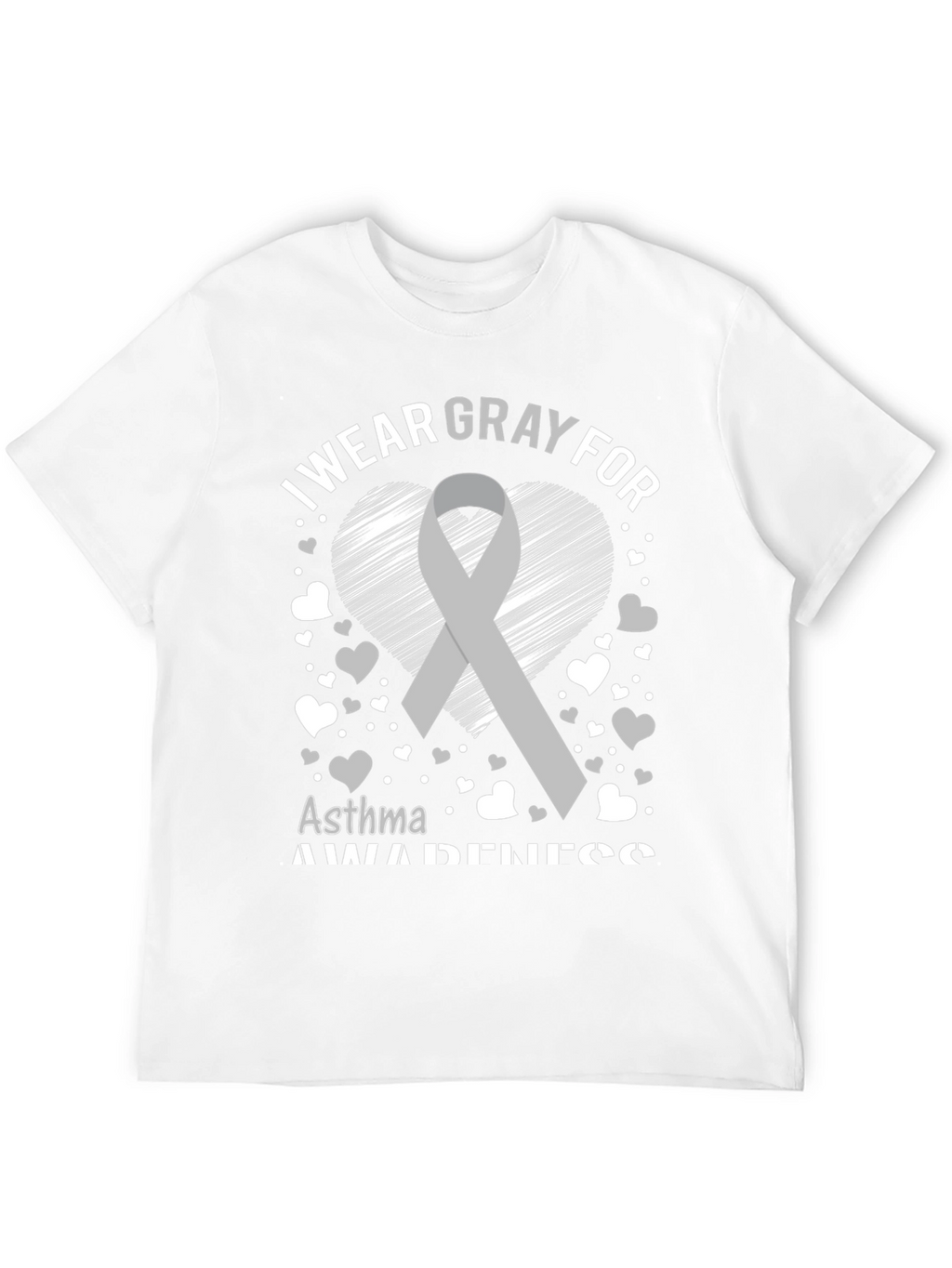 Gray Asthma Awareness T-Shirt