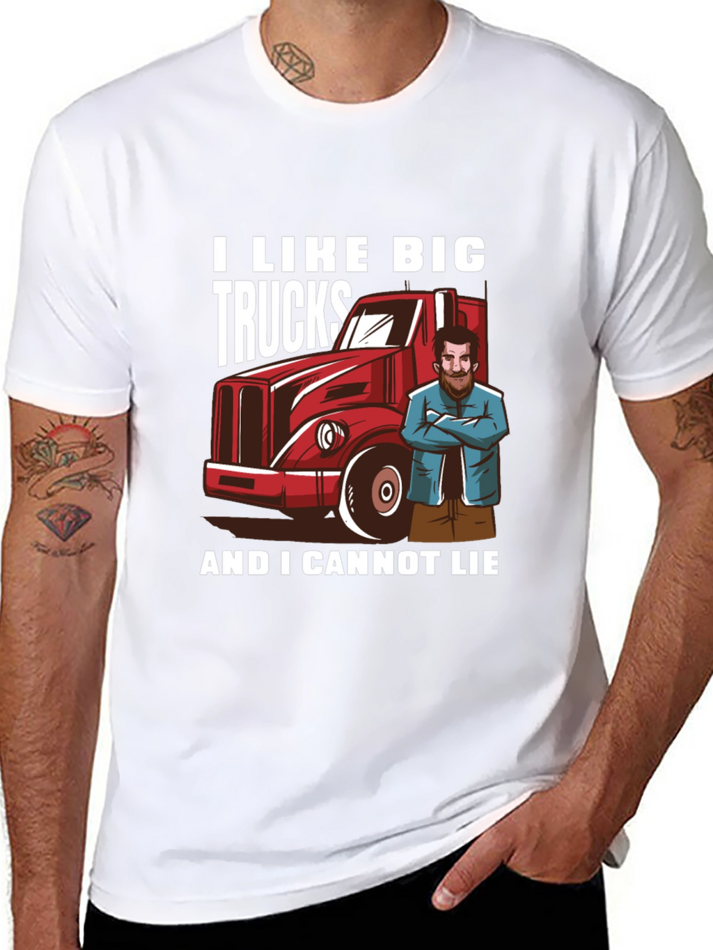 I Like Big Trucks Black Graphic Tee