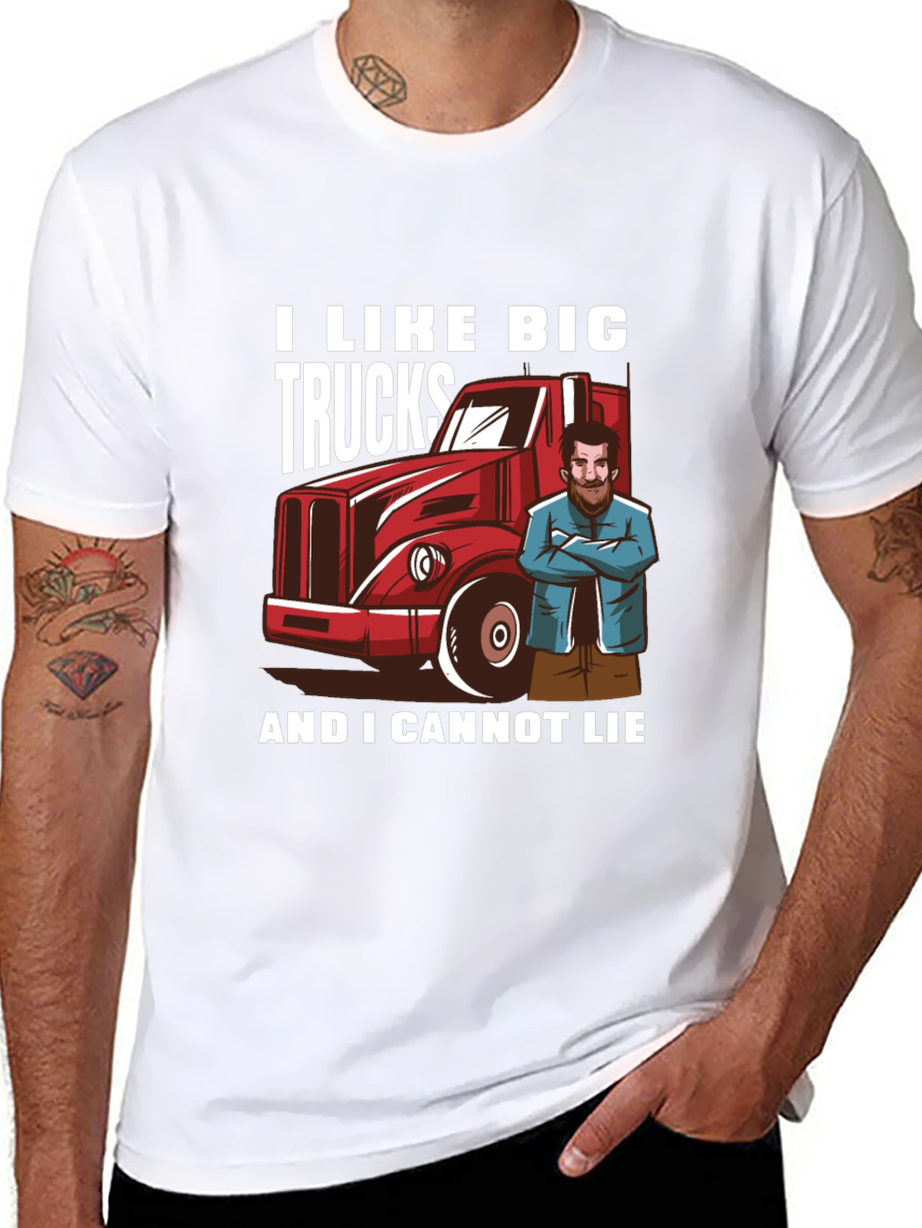 I Like Big Trucks Black Graphic Tee