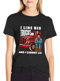 I Like Big Trucks Black Graphic Tee