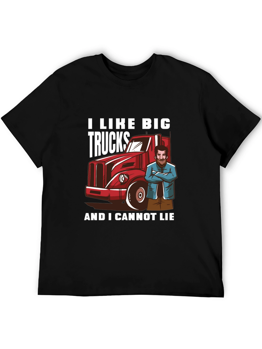 I Like Big Trucks Black Graphic Tee