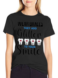 Wear Braces Glitter Smile T-Shirt