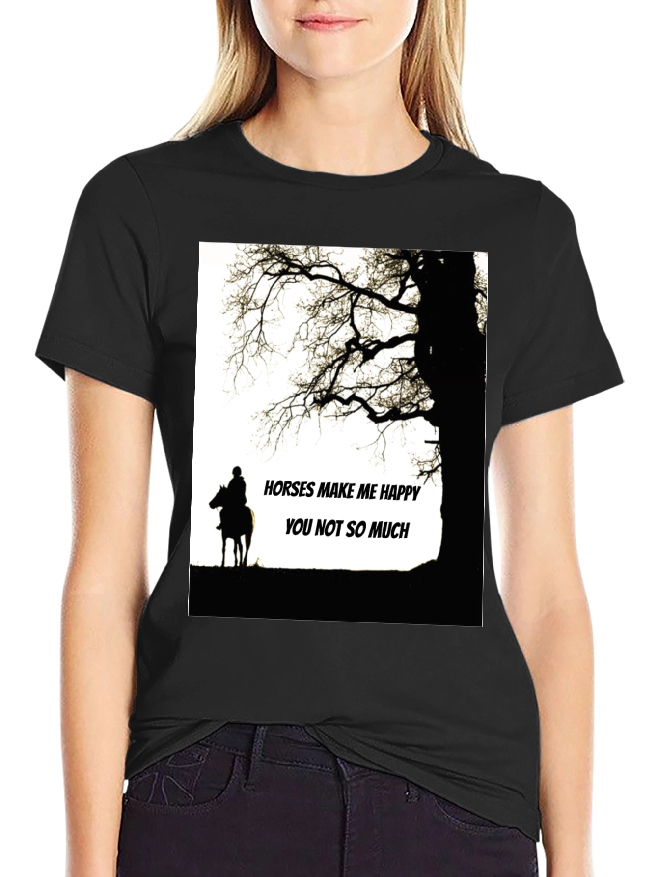 Horses Make Me Happy T-Shirt