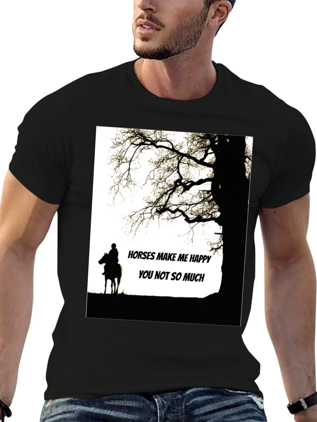 Horses Make Me Happy T-Shirt