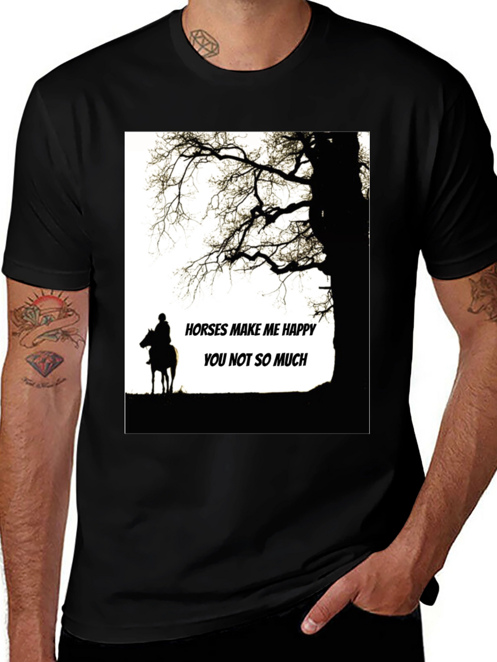 Horses Make Me Happy T-Shirt