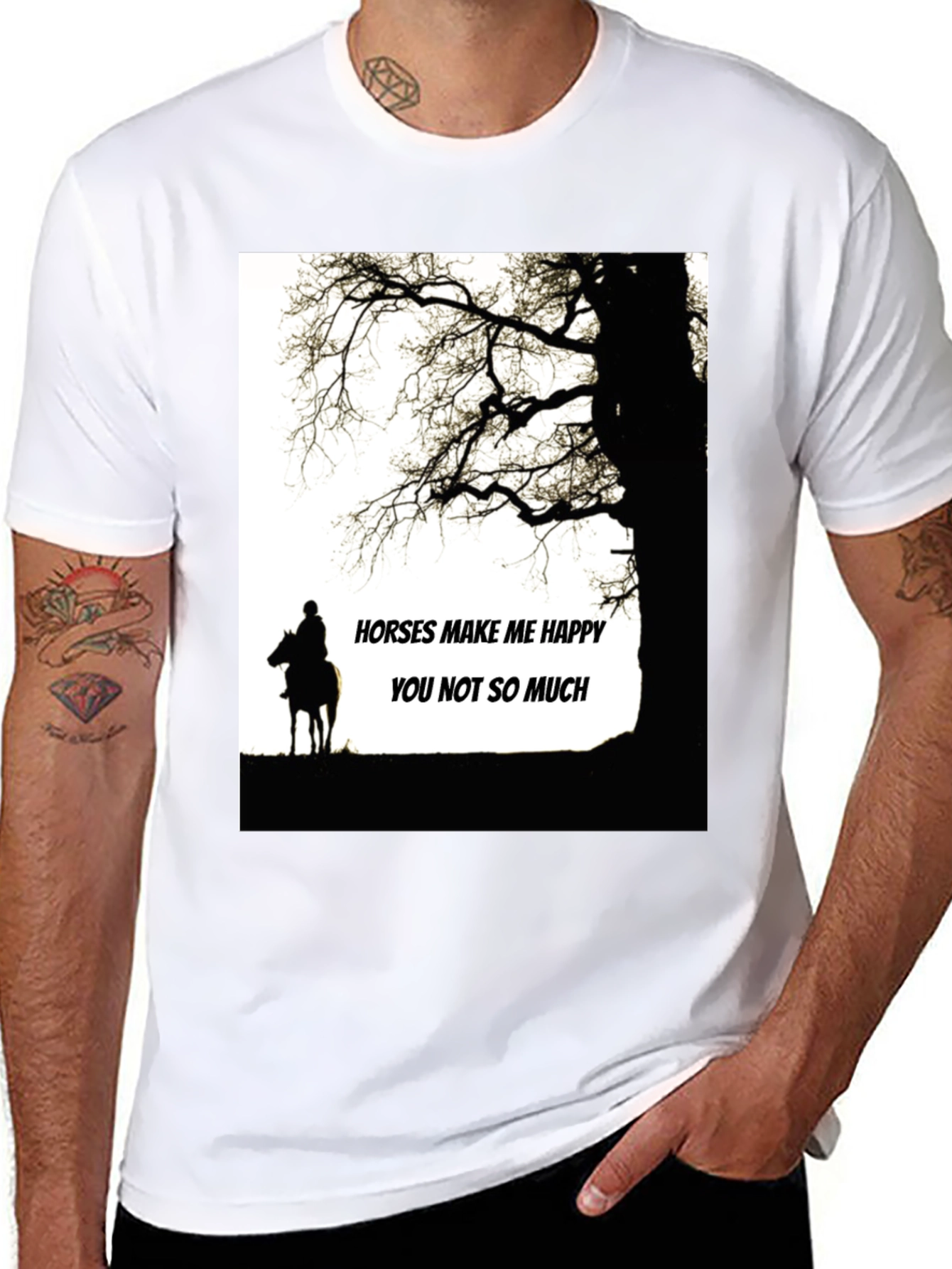 Horses Make Me Happy T-Shirt