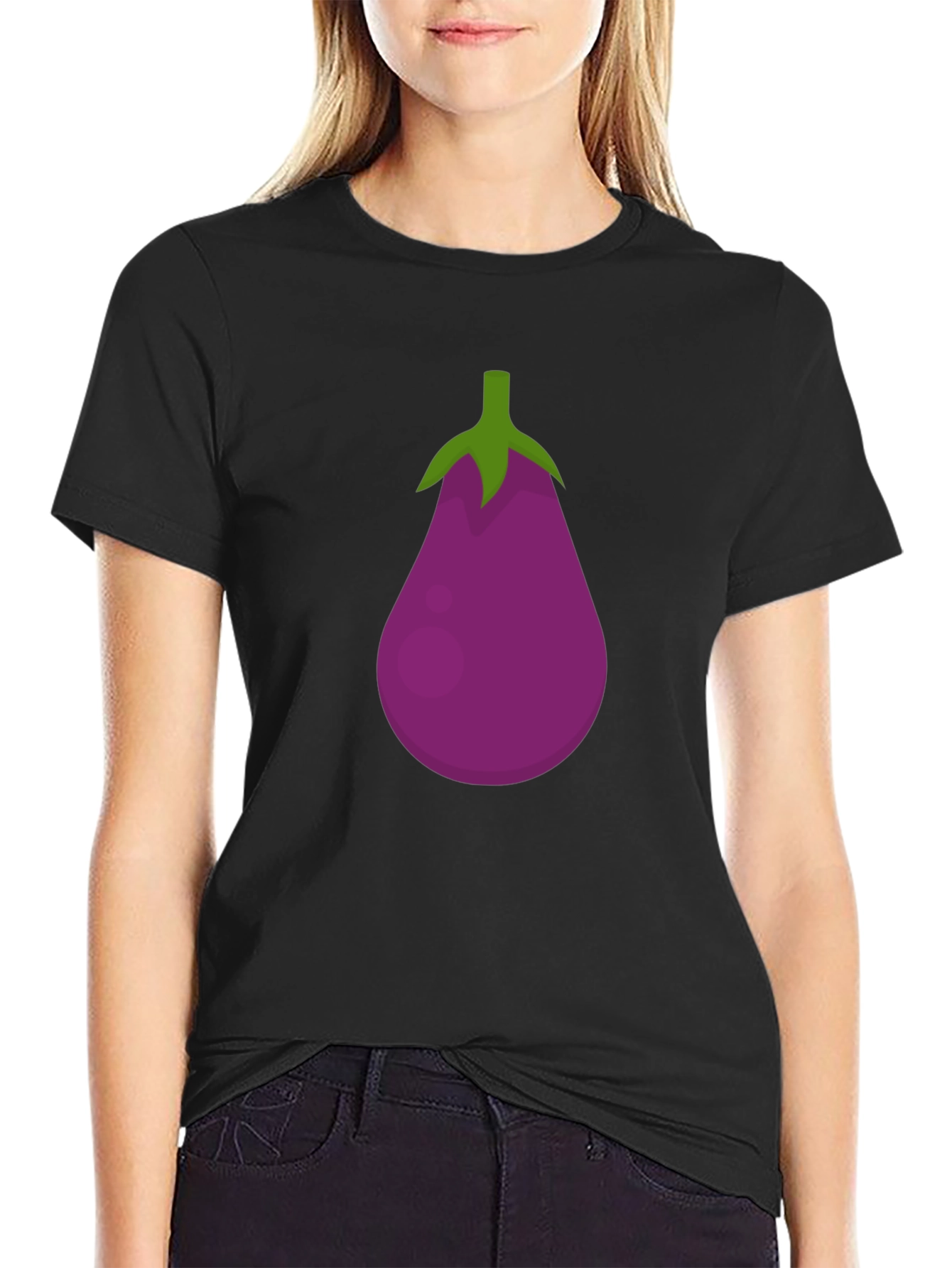 Eggplant Emoji Graphic Tee - Funny T-Shirt