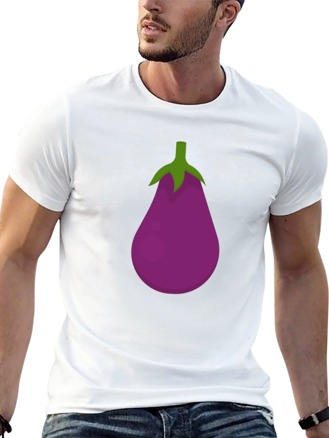 Eggplant Emoji Graphic Tee - Funny T-Shirt