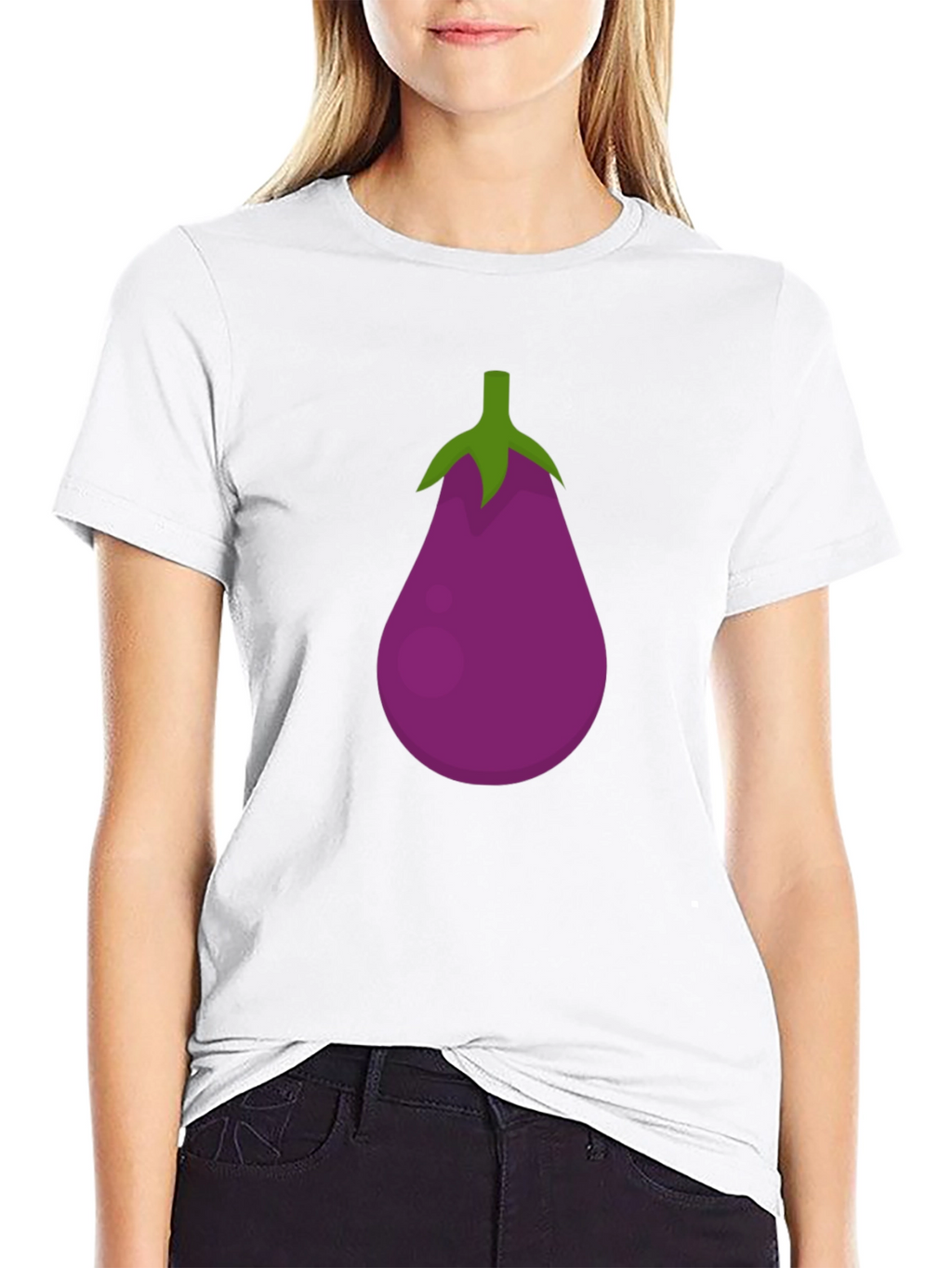 Eggplant Emoji Graphic Tee - Funny T-Shirt