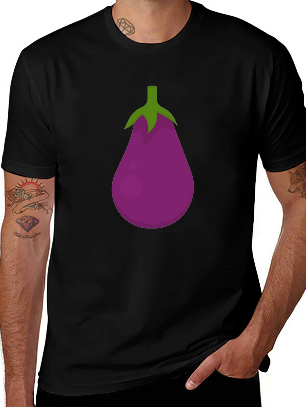 Eggplant Emoji Graphic Tee - Funny T-Shirt