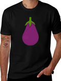 Eggplant Emoji Graphic Tee - Funny T-Shirt
