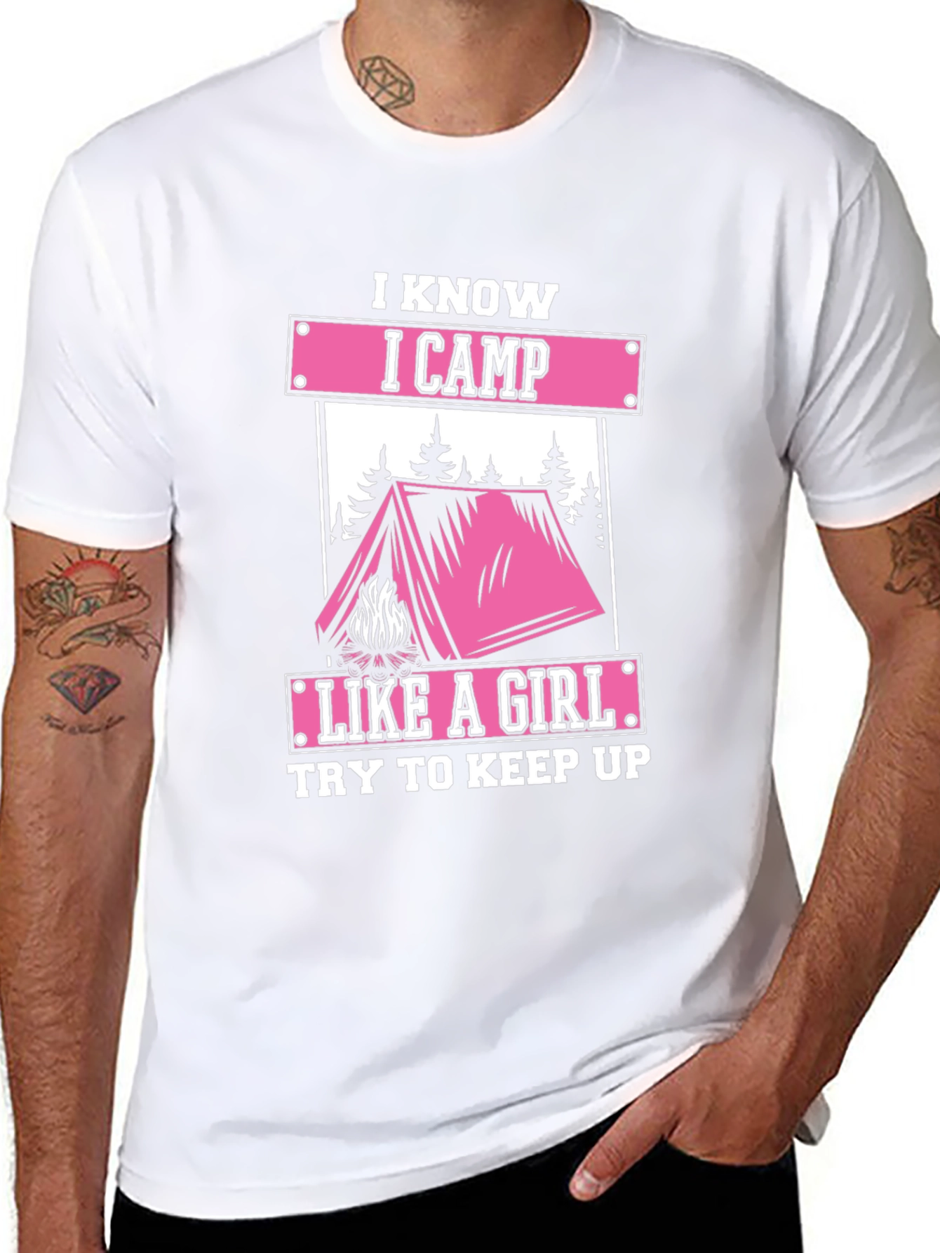 I Know I Camp Like A Girl Graphic Tee